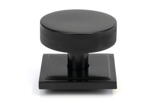 Click Here To Enlarge This Photo Of 46757 From the Anvil Black Brompton Centre Door Knob (Square)