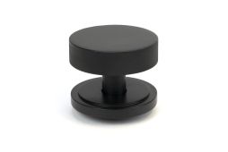 46759 From the Anvil Matt Black Brompton Centre Door Knob (Art Deco)