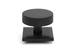 46761 From the Anvil Matt Black Brompton Centre Door Knob (Square)