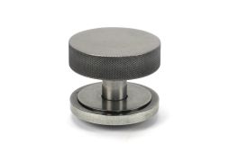 46763 From the Anvil Pewter Brompton Centre Door Knob (Art Deco)