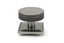 46765 From the Anvil Pewter Brompton Centre Door Knob (Square)