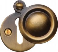 V1020-AT Heritage Brass Covered Keyhole Round Antique Brass Finish