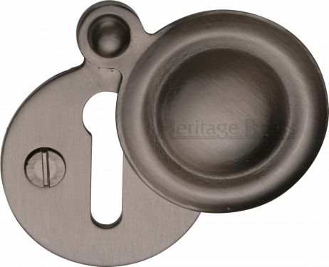 Click Here To Enlarge This Photo Of V1020-MB Heritage Brass Covered Keyhole Round Matt Bronze Finish