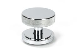 46739 From the Anvil Polished Chrome Brompton Centre Door Knob (Art Deco)