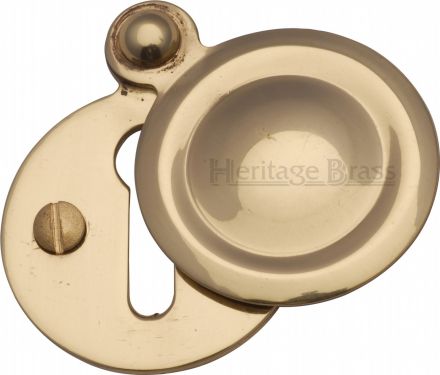 Click Here To Enlarge This Photo Of V1020-PB Heritage Brass Covered Keyhole Round Polished Brass Finish