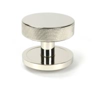 46742 From the Anvil Polished Nickel Brompton Centre Door Knob (Plain)