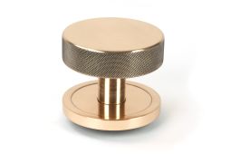 46750 From the Anvil Polished Bronze Brompton Centre Door Knob (Plain)