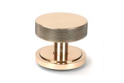 46751 From the Anvil Polished Bronze Brompton Centre Door Knob (Art Deco)