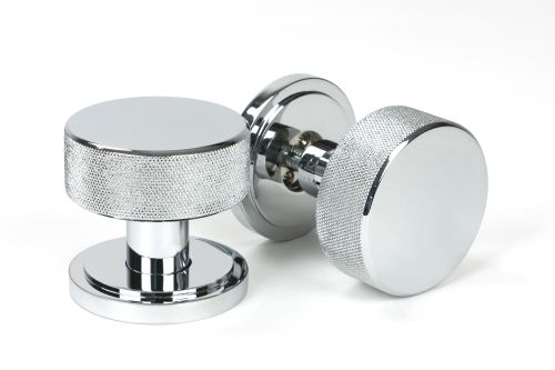 Click Here To Enlarge This Photo Of 46779 From the Anvil Polished Chrome Brompton Mortice/Rim Knob Set (Art Deco)