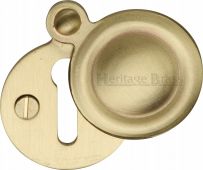 V1020-SB Heritage Brass Covered Keyhole Round Satin Brass Finish