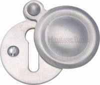 V1020-SC Heritage Brass Covered Keyhole Round Satin Chrome Finish
