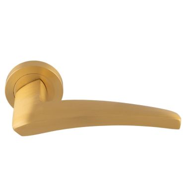 Click Here To Enlarge This Photo Of DU5SB - Carlisle Brass Manital 'Dune' Lever on Round Rose - Satin Brass