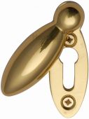V1022-PB Heritage Brass Covered Keyhole Oval Polished Brass Finish