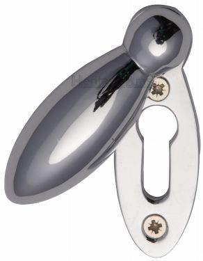 Click Here To Enlarge This Photo Of V1022-PC Heritage Brass Covered Keyhole Oval Polished Chrome Finish