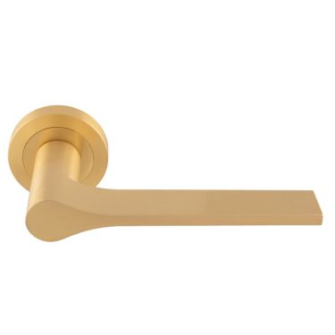 Click Here To Enlarge This Photo Of VV5SB - Carlisle Brass Manital 'Vela' Lever on Round Rose - Satin Brass