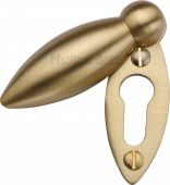 V1022-SB Heritage Brass Covered Keyhole Oval Satin Brass Finish