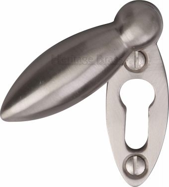 Click Here To Enlarge This Photo Of V1022-SN Heritage Brass Covered Keyhole Oval Satin Nickel Finish