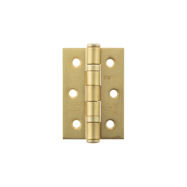 Click Here To Enlarge This Photo Of Atlantic - A2H322SB Grade 7 CE Fire Rated Ball Bearing Hinges 3" x 2" x 2mm - Satin Brass