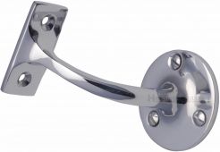 V1030 64-PC Heritage Brass Handrail Bracket 2 ½" Polished Chrome Finish