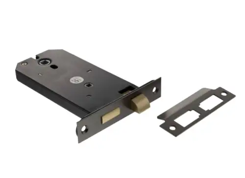 Click Here To Enlarge This Photo Of Atlantic - ALKHZBMBN 6" Horizontal Mortice Bathroom Lock - Matt Gun Metal