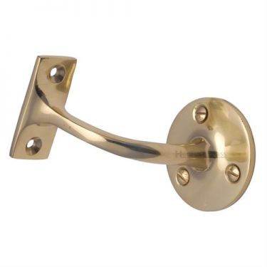 Click Here To Enlarge This Photo Of V1030 76-PB Heritage Brass Handrail Bracket 3" Polished Brass Finish