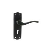 Atlantic - OE178KMB Old English 'Warwick' WC Levers on Backplate - Matt Black