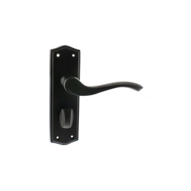 Click Here To Enlarge This Photo Of Atlantic - OE178WCMB Old English 'Warwick' Lock Levers on Backplate - Matt Black