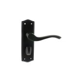 Atlantic - OE178WCMB Old English 'Warwick' Lock Levers on Backplate - Matt Black