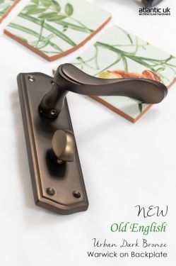 Click Here To Enlarge This Photo Of Atlantic - OE178WCUDB Old English 'Warwick' Lock Levers on Backplate - Urban Dark Bronze