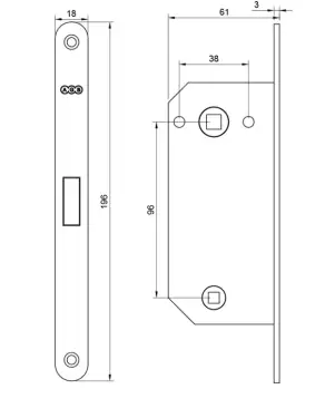 Click Here To Enlarge This Photo Of AGB2XT25WCMB - AGB Polaris 2XT Magnetic Latch / Bathroom Lock (35mm backset) - Matt Black