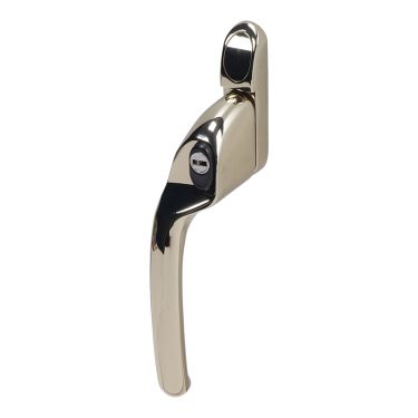Click Here To Enlarge This Photo Of MK2 Connoisseur Offset Left Hand Locking Window Espagnolette Handle, 40mm Spindle, Hardex Gold Finish (CS168L-LH-HG)