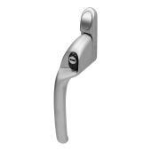 MK2 Connoisseur Offset Left Hand Locking Window Espagnolette Handle, 40mm Spindle, Hardex Satin Finish (CS168L-LH-HS)