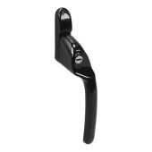 MK2 Connoisseur Offset Right Hand Locking Window Espagnolette Handle, 40mm Spindle, Black Finish (CS168L-RH-BK)