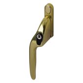 EH10L Left Hand Locking Cranked Espagnolette Window Handle - Polished Brass (EH10L-LH-PB)