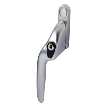 Click Here To Enlarge This Photo Of EH10L Left Hand Locking Cranked Espagnolette Window Handle - Satin Chrome (EH10L-LH-SC)