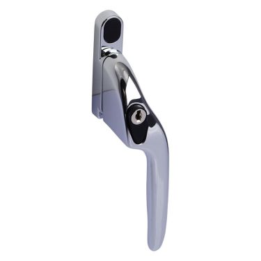 Click Here To Enlarge This Photo Of EH10L Right Hand Locking Cranked Espagnolette Window Handle - Polished Chrome (EH10L-RH-CP)