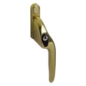 EH10L Right Hand Locking Cranked Espagnolette Window Handle - Polished Brass (EH10L-RH-PB)