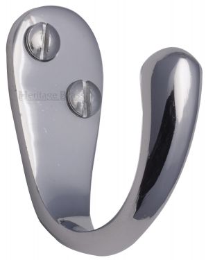 Click Here To Enlarge This Photo Of V1040-PC Heritage Brass Single Robe Hook Polished Chrome Finish