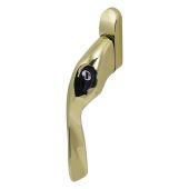 Kuhlen™ Left Hand Locking Cranked Espagnolette Window Handle - Polished Brass (EH20L-LH-PB)
