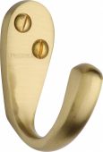 V1040-SB Heritage Brass Single Robe Hook Satin Brass Finish