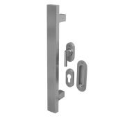 BLU Performance  Inline Rectangular T-Bar Pull Handle for Straight Slide Doors, Secret Fix & Flush Pull, 316 Satin Stainless Steel (KM853-SING-SSS)