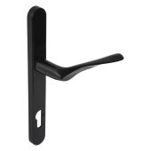 Kuhlen™ 92mm Multipoint Handle Set Left Hand Black with Fixing Kit - 240x28x12mm - (MHP60-LH-KIT-BK)