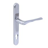 Kuhlen™ 92mm Multipoint Handle Set Left Hand Polished Chrome with Fixing Kit - 240x28x12mm - (MHP60-LH-KIT-CP)