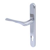 Kuhlen™ 92mm Multipoint Handle Set Right Hand Polished Chrome with Fixing Kit - 240x28x12mm - (MHP60-RH-KIT-CP)