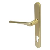 Kuhlen™ 92mm Multipoint Handle Set Right Hand, Polished Brass with Fixing Kit - 240x28x12mm - (MHP60-RH-KIT-PB)