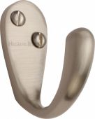 V1040-SN Heritage Brass Single Robe Hook Satin Nickel Finish