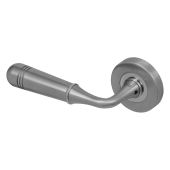 BLU Performance  Opera Lever Door Handle on Round Rose, 55 x 10.5mm, 316 Satin Stainless Steel (TBH100B-SSS)