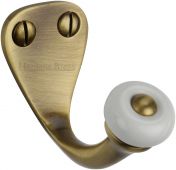 V1044-AT Heritage Brass Single Robe Hook Antique Brass Finish