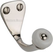 V1044-PNF Heritage Brass Single Robe Hook Polished Nickel Finish