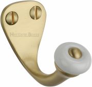 V1044-SB Heritage Brass Single Robe Hook Satin Brass Finish